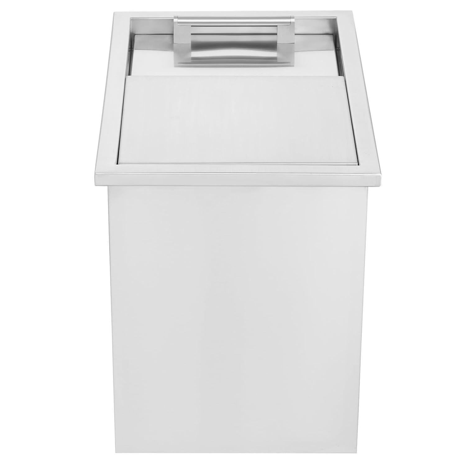 VEVOR 28.5Quart Drop in Ice Chest Ice Cooler Ice Bin Stainless Steel 18"x12"x15"