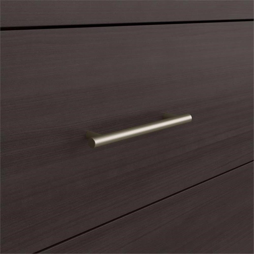 Storm Gray 24" Modern Nightstand with Drawer and Shelves