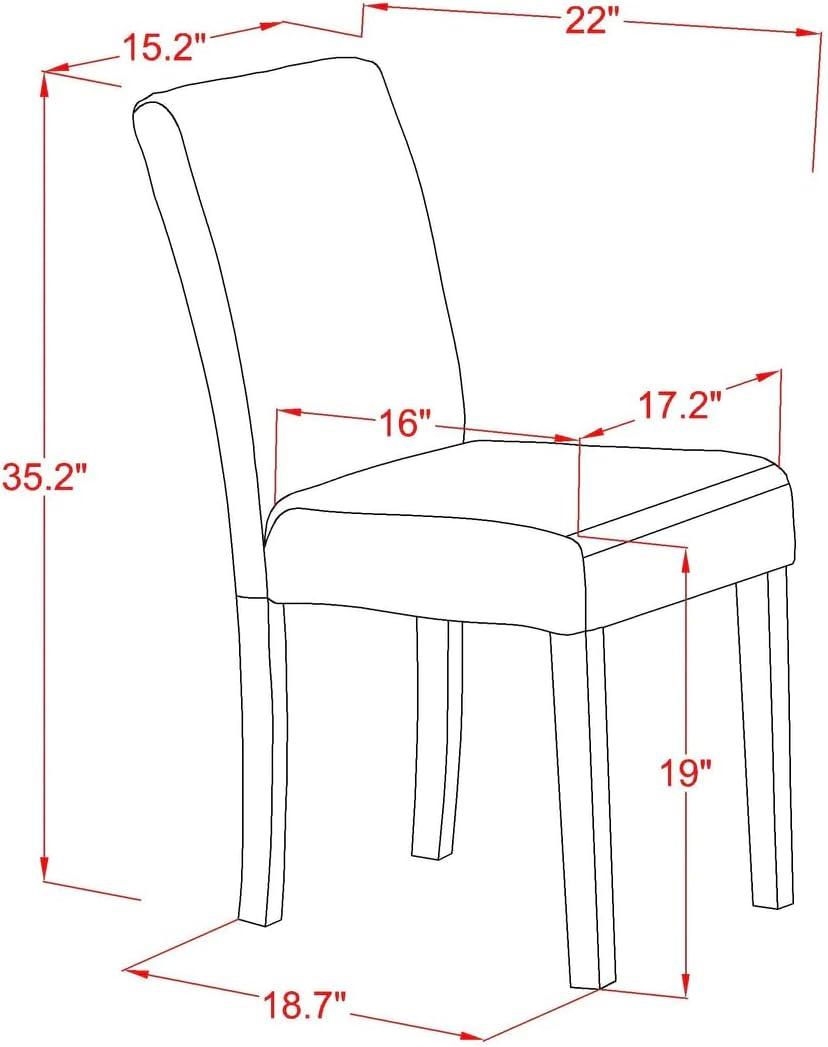 Classy Mahogany Square Dining Set with Coffee Linen Fabric Chairs