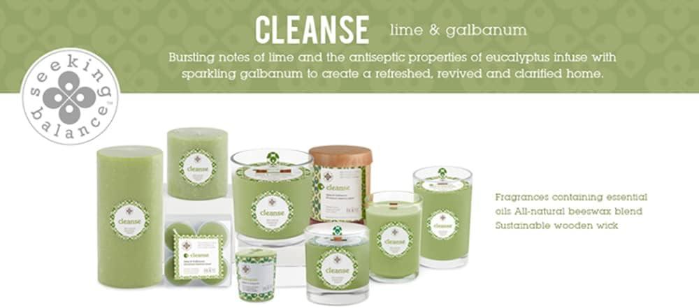 Cleanse Lime and Galbanum Scented Jar Candle