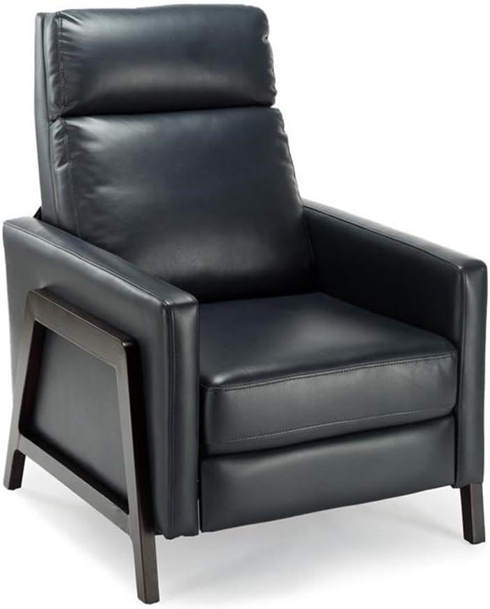 Comfort Pointe Maxton Press-Back Recliner Caramel: Mid-Century Modern, Faux Leather, High Back, Pocketed Coil Seating