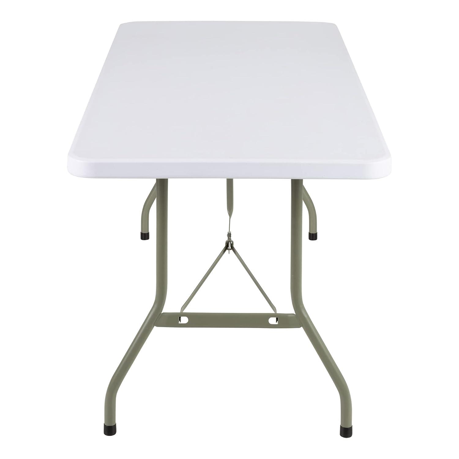 Norwood Commercial Furniture Rectangular Blow-Molded Plastic Indoor/Outdoor Folding Training Table
