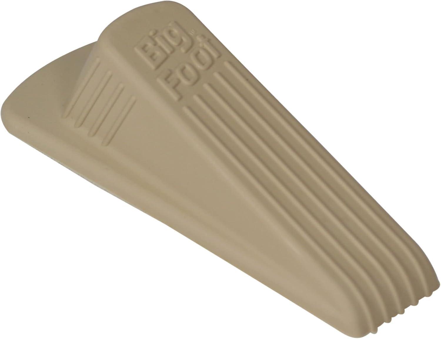 Beige Vulcanized Rubber Heavy-Duty Door Wedge, 4-3/4"