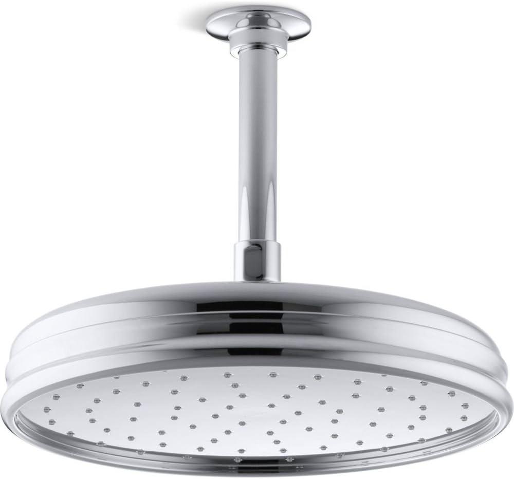 Polished Chrome 10" Ceiling Mounted Rain Shower Head