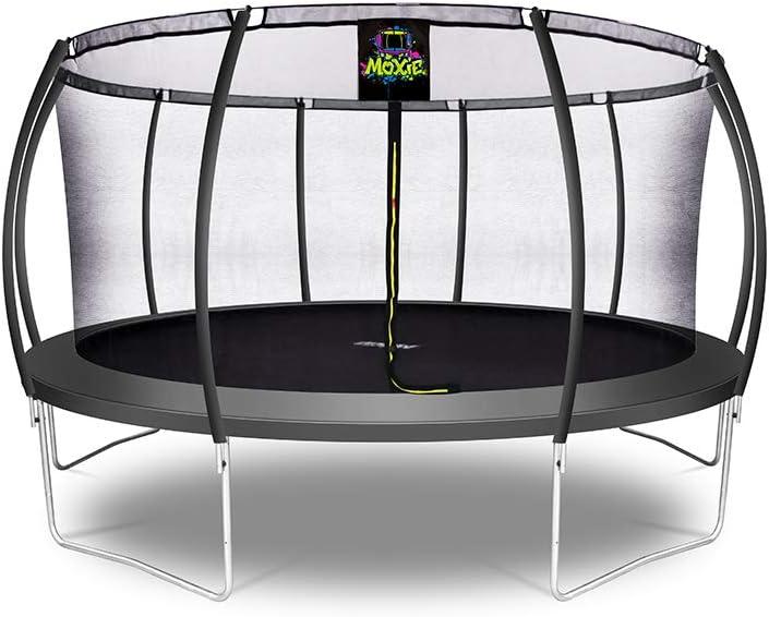 Charcoal 15' Round Outdoor Trampoline with Safety Enclosure