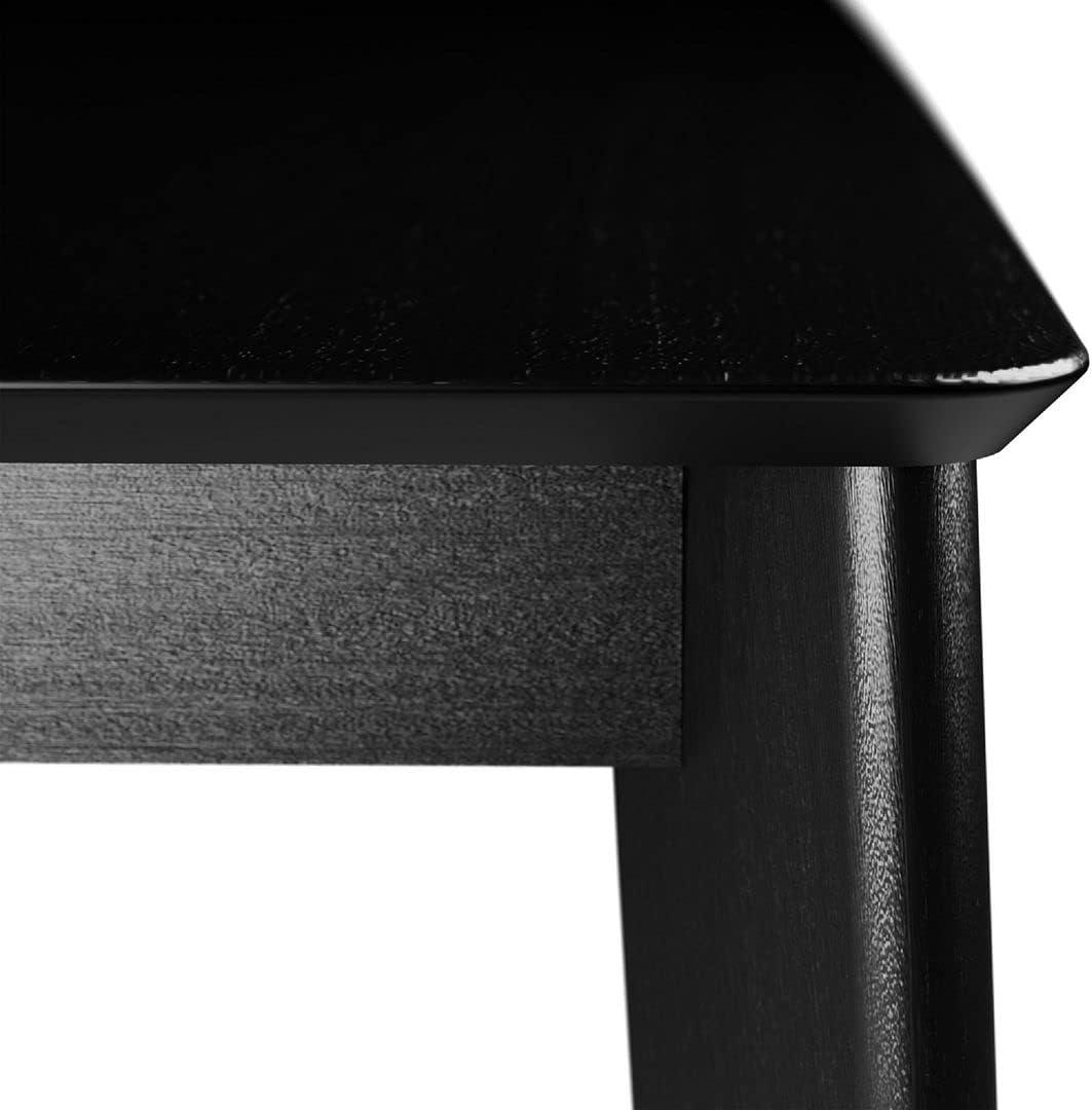 70.86" Tudor Dining Table Black - Manhattan Comfort: Mid-Century Style, Seats 6