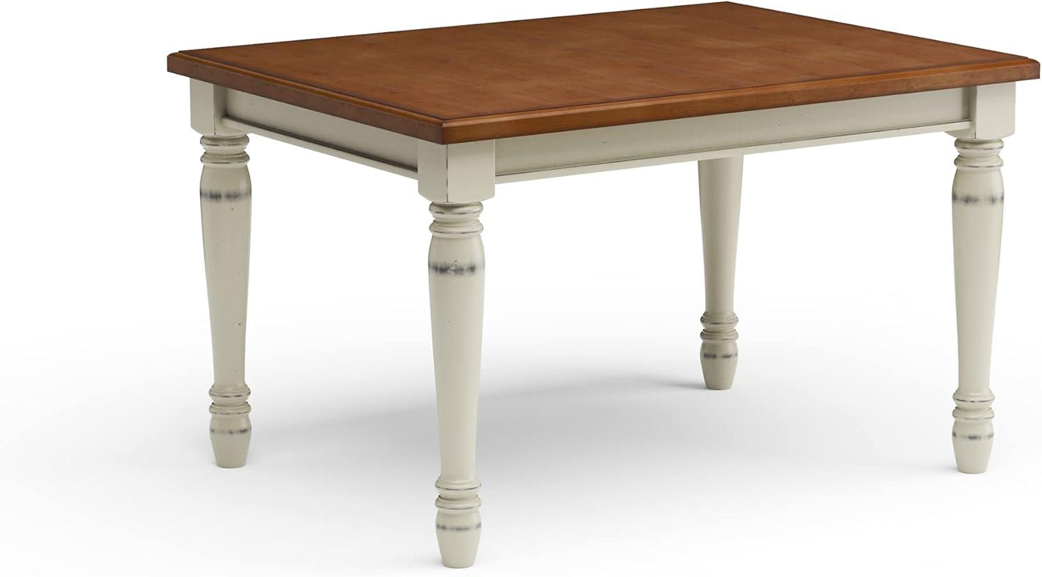 Homestyles Monarch Wood Dining Table in Off White