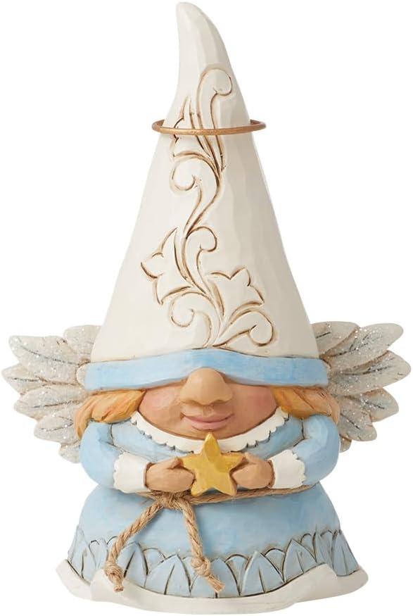 Winter Angel Gnome Figurine with Star and Halo