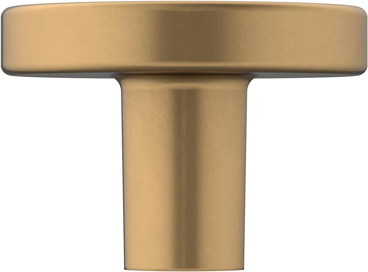 Champagne Bronze Round Modern Cabinet Knob with Mounting Hardware