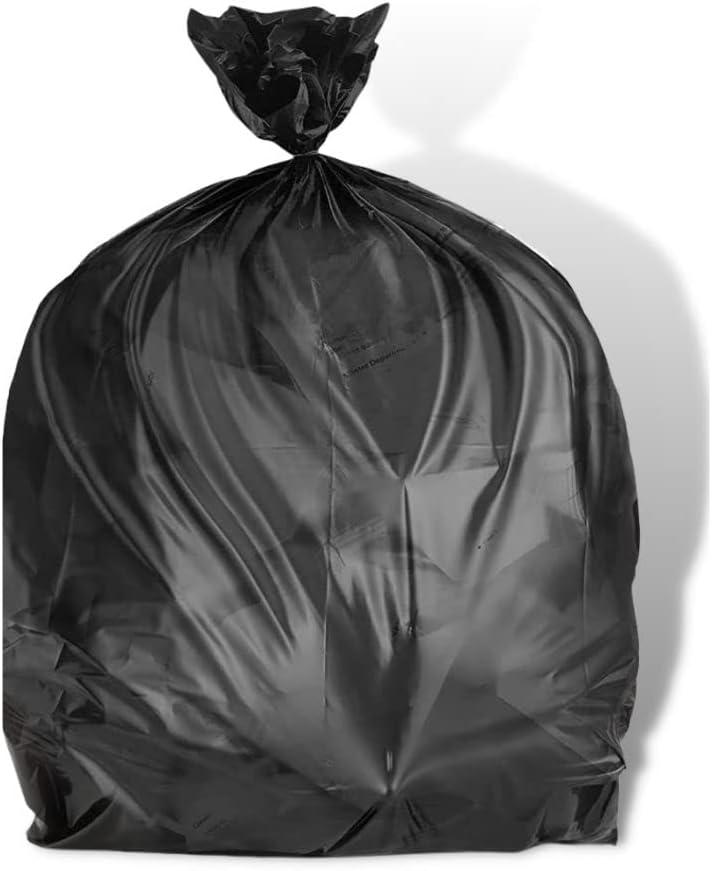 Plasticplace 12-16 Gallon Trash Bags, 0.8 Mil Garbage Bag Rolls, 500 Count, Black