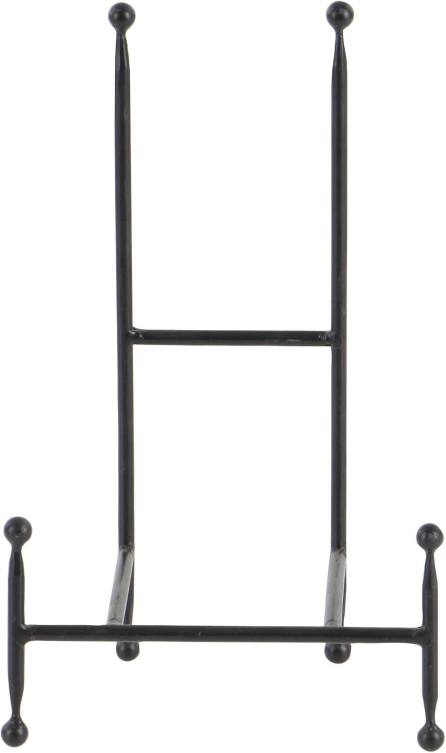 DecMode 14", 12", 10", 8"H Black Metal Easel with Ball Details, 4-Pieces