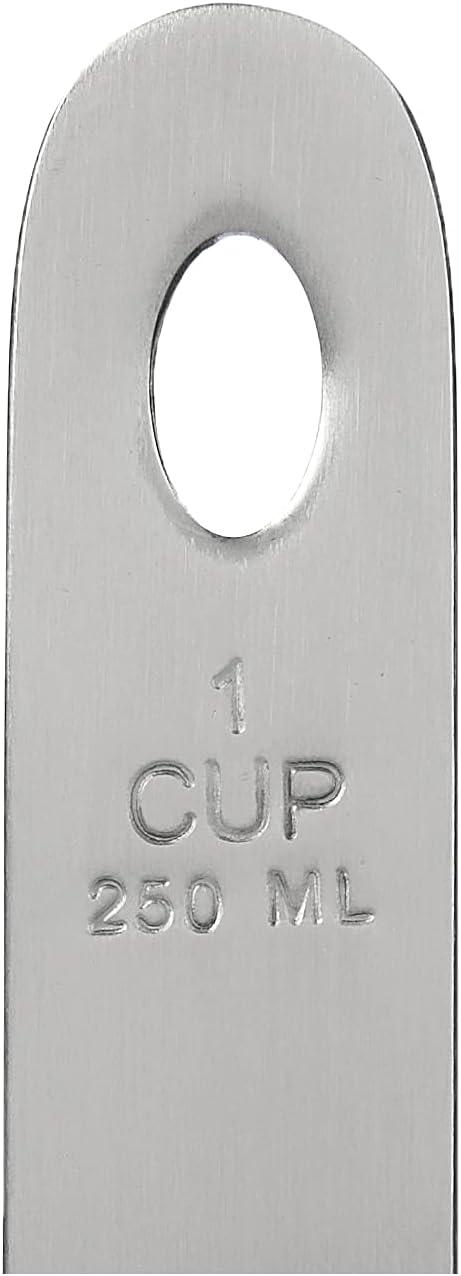 Norpro Stainless Steel 4 Pc Measuring Cup Scoop Shaped Set Metric Equivalents