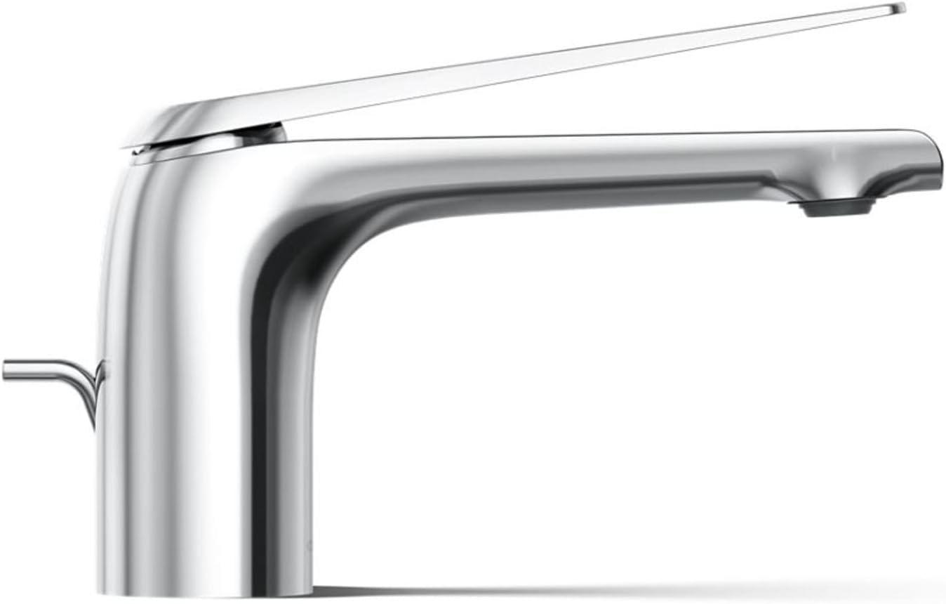 Polished Chrome Single-Handle Bathroom Sink Faucet