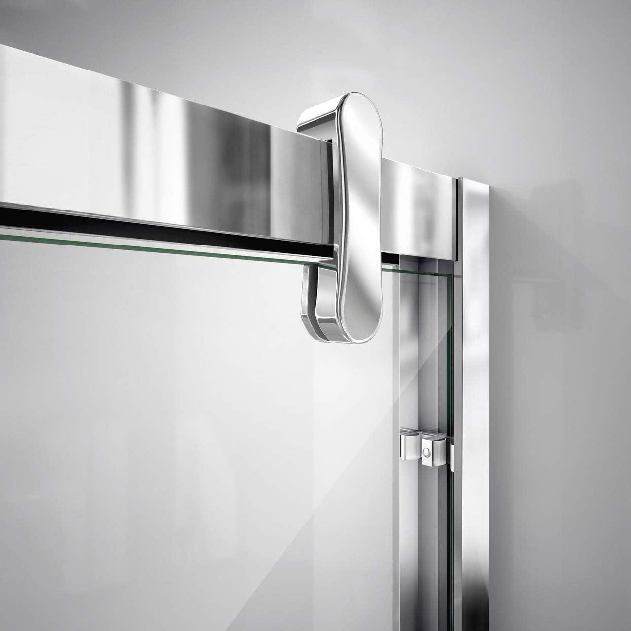 Cavalier 56" W x 77.38" H Bypass Semi-Frameless Shower Door with Clearmax™ Technology
