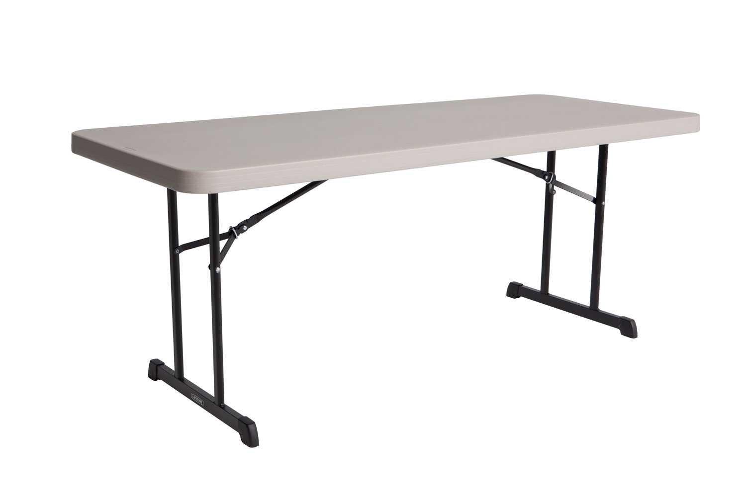 Lifetime 6 Foot Rectangle Folding Table, Indoor/Outdoor Professional, Putty (80126)