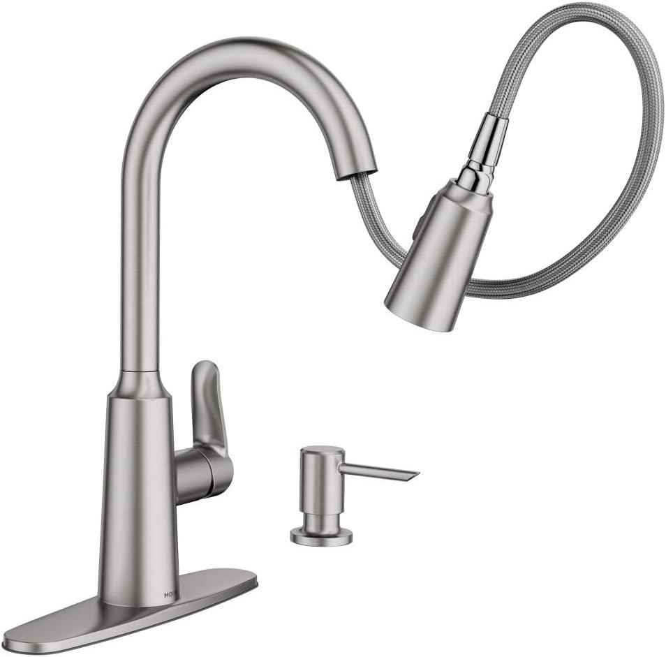 Moen Edwyn One Handle Stainless Steel Pull-Down Kitchen Faucet