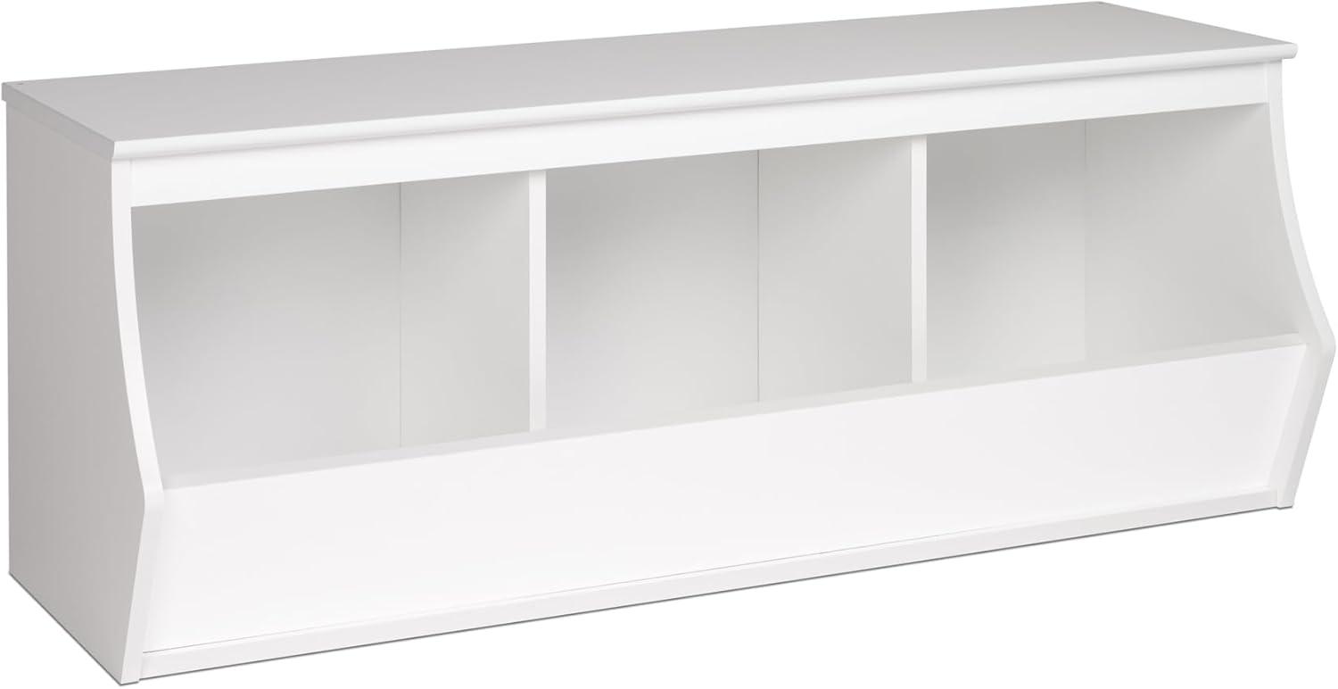 Fremont Entryway Storage Cubbie 3 Bin White - Prepac: Modular Shelving, Stackable Organizer, MDF Laminate Finish