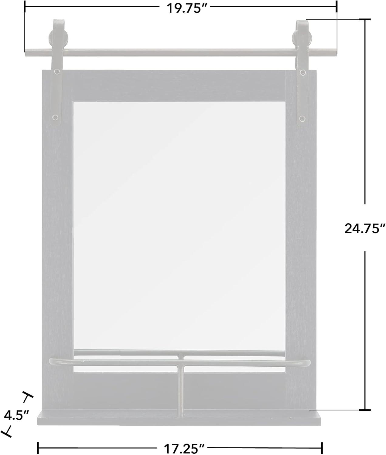 Joss & Main Enora Wood Mirror with Shelves
