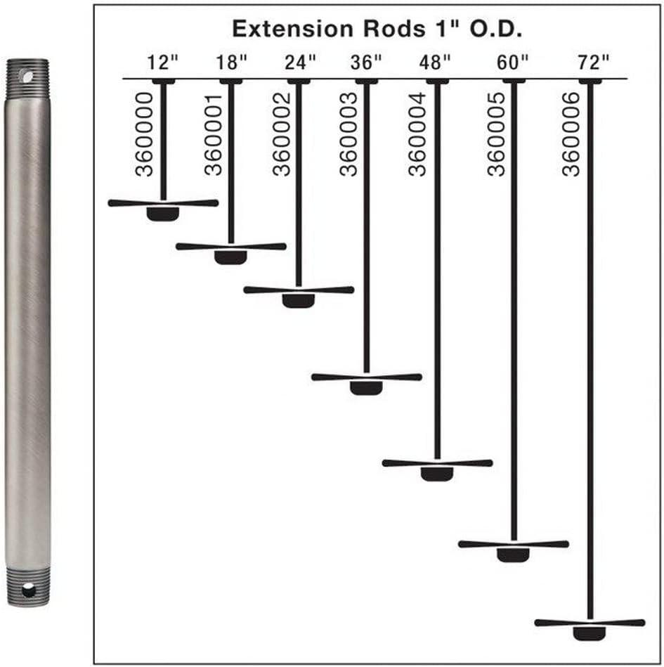 24-Inch Gray Modern Ceiling Fan Downrod