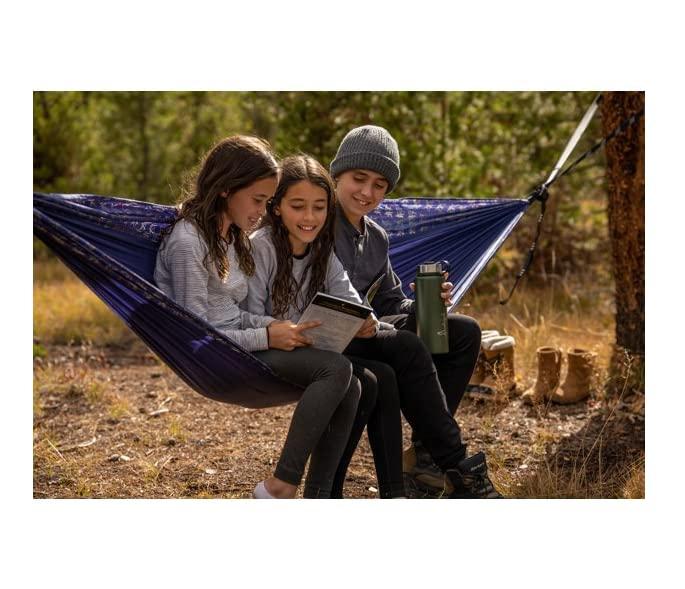 Slumberjack Fireside 1 Person Hammock With Tree Saver Straps - Blue, 110in x 50in