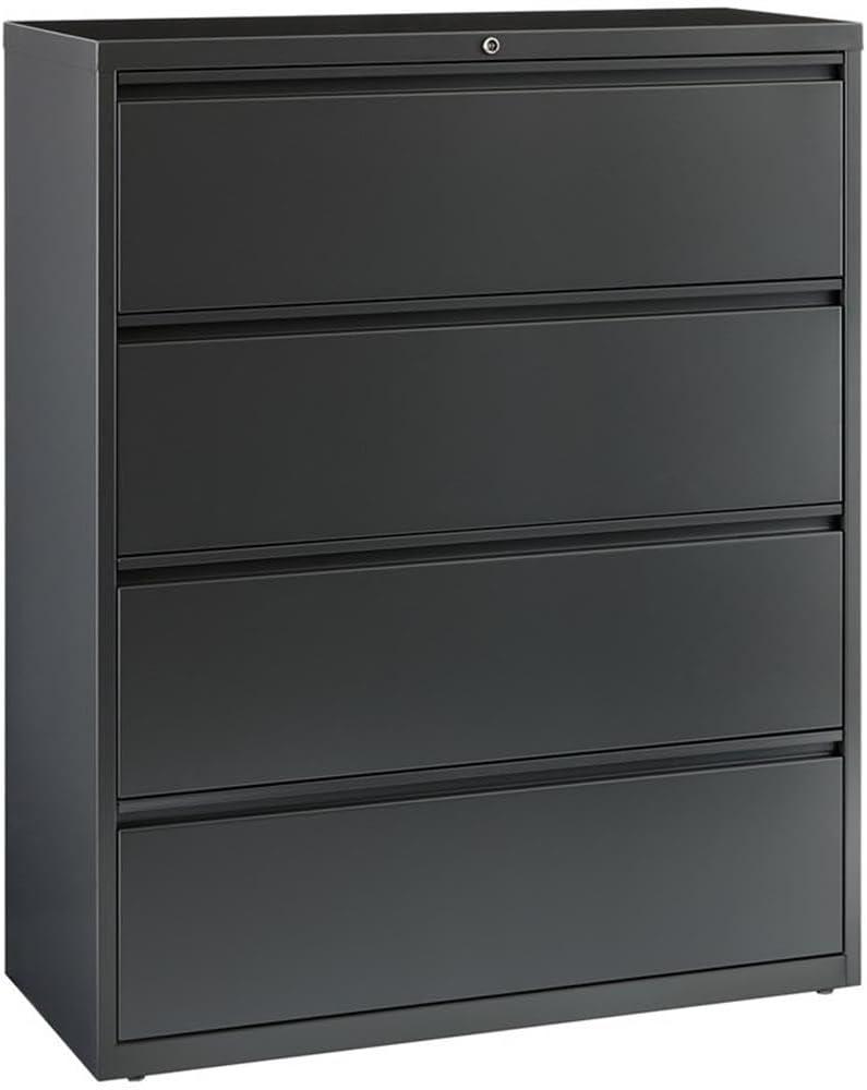 Charcoal 4 Drawer Lockable Fire Resistant Lateral File Cabinet