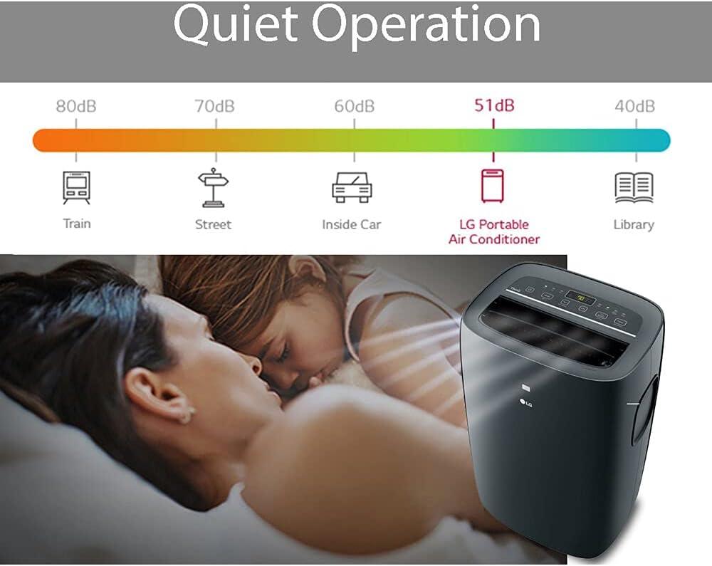 LG 8,000 BTU DOE / 12,000 BTU ASHRAE Smart Portable Air Conditioner, Cools 400 Sq.Ft.