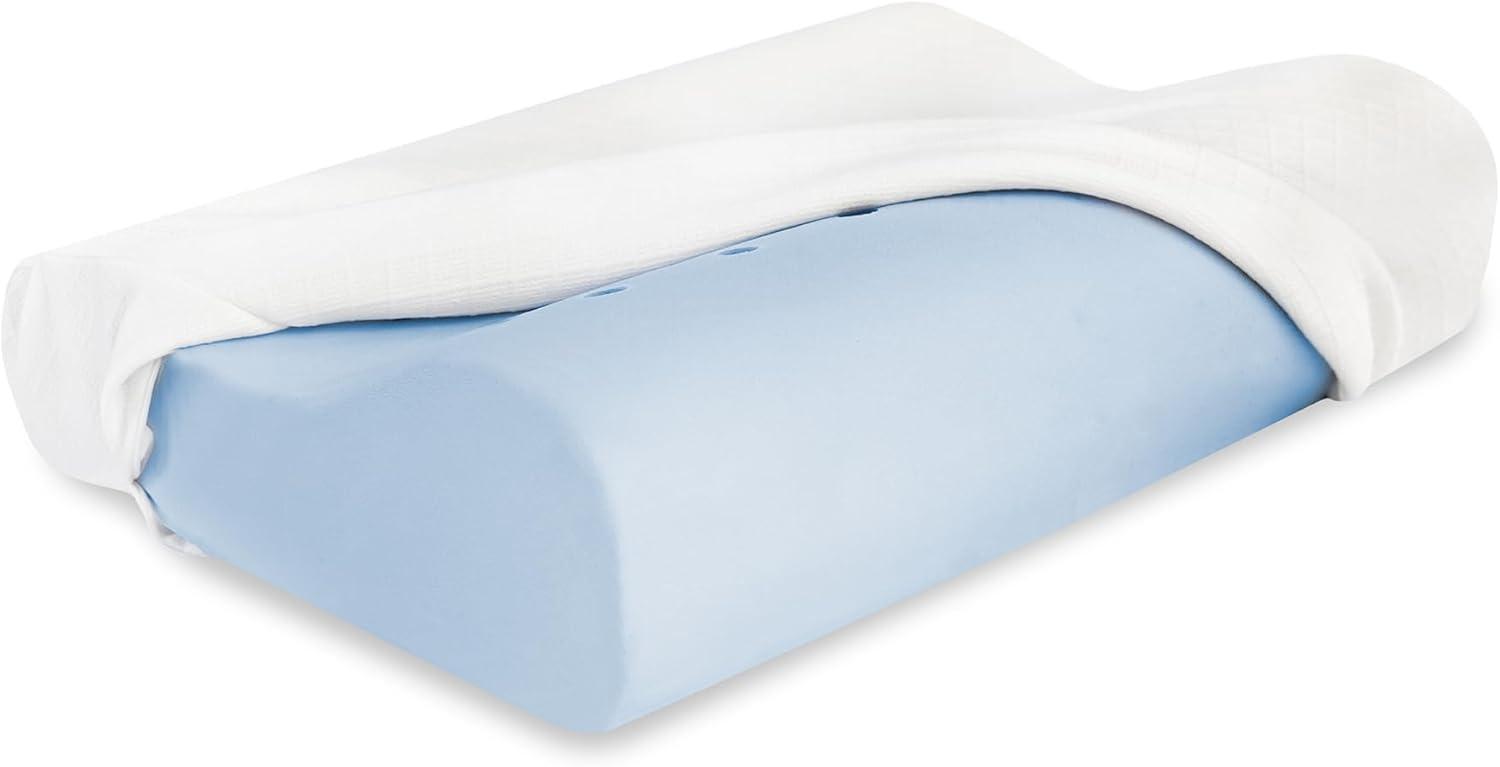 White Hypoallergenic Memory Foam Contour Pillow, 14" x 20"