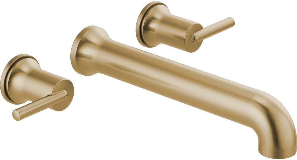 Delta Trinsic Wall Mounted Tub Filler, Champagne Bronze