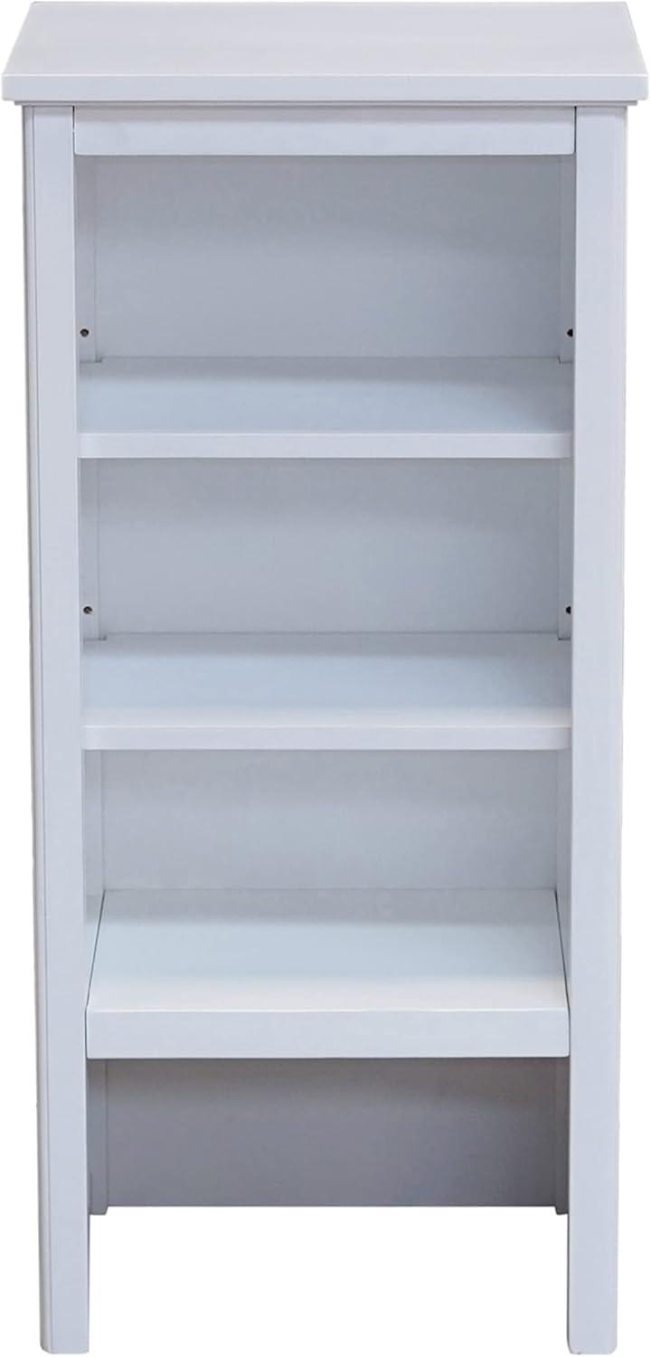 Dorset Bathroom Storage Tower with Open Upper Shelves and Lower Cabinet - Alaterre Furniture