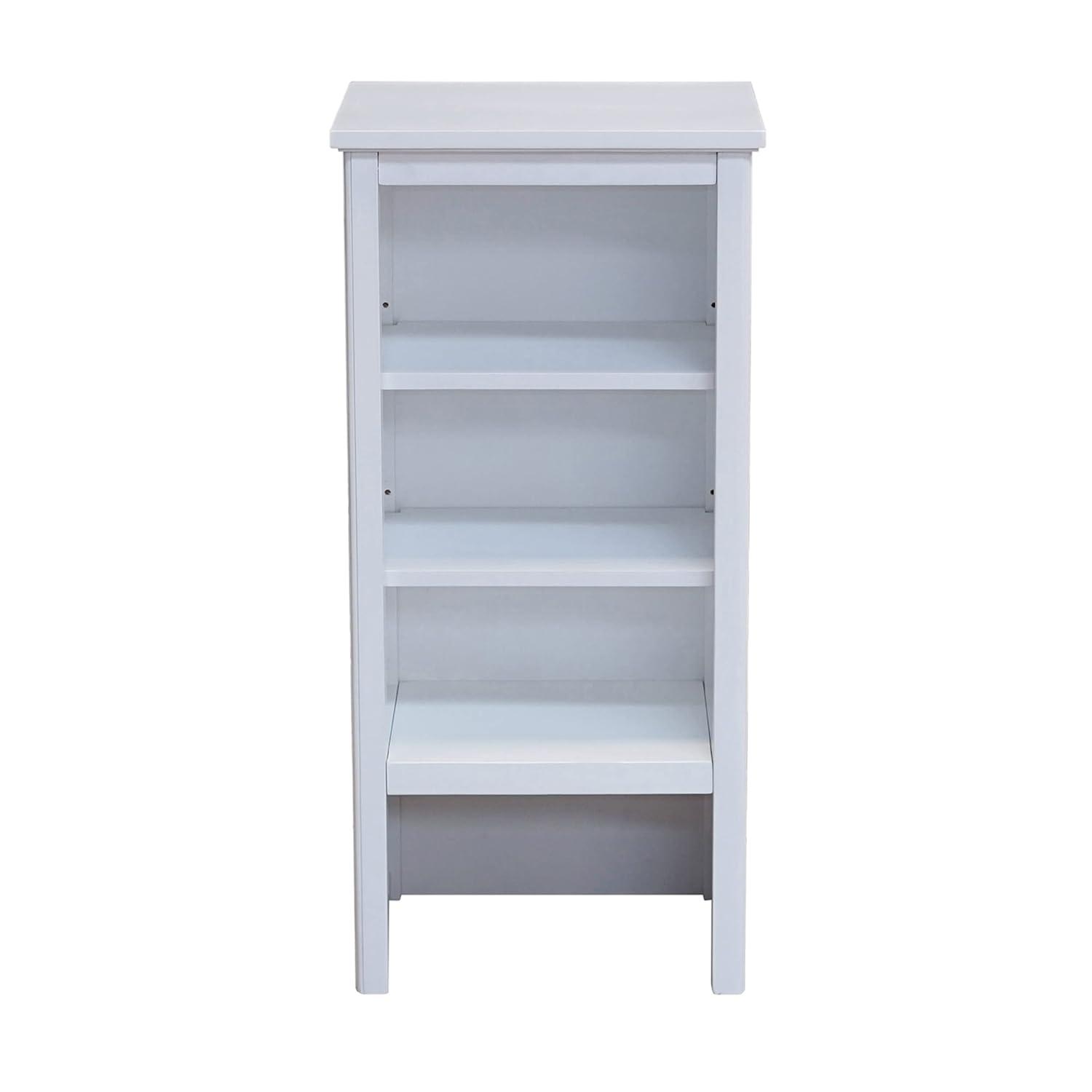Dorset Bathroom Storage Tower with Open Upper Shelves and Lower Cabinet - Alaterre Furniture