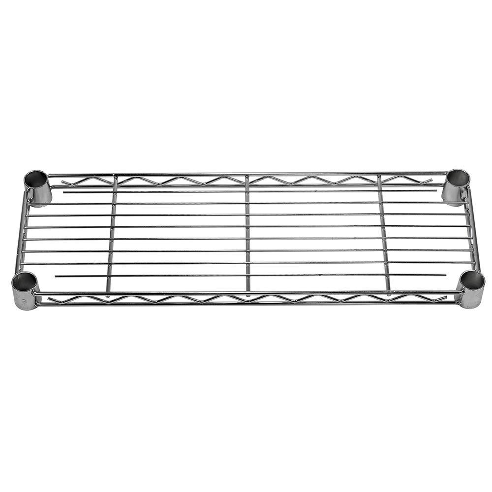 Shelving.com Chrome Wire Shelving with 2 Tier Shelves - 8"d x 24"w x 14"h