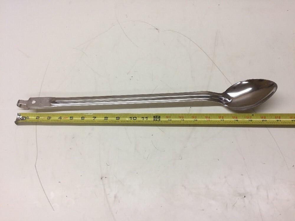 Vollrath 60170 S/S 21 Hooked Handle Solid Spoon"