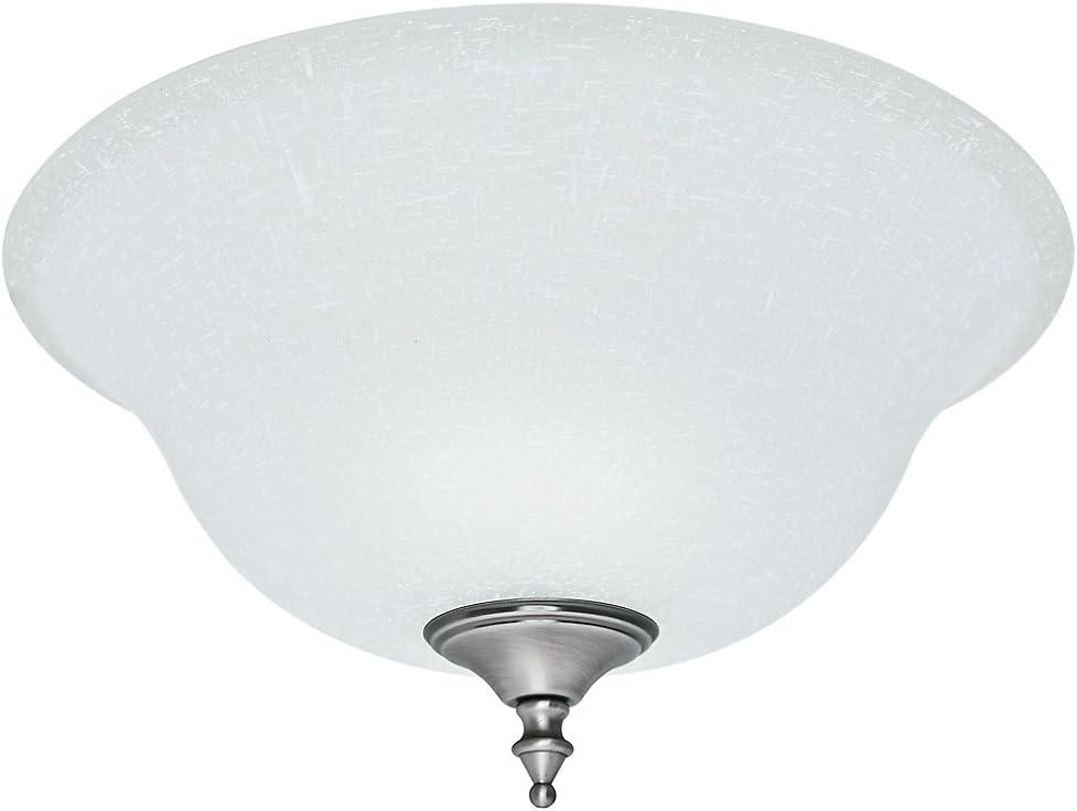 99162-Hunter Fans-Accessory-Glass Bowl Kit-12.8 Inches Wide by 6.3 Inches High-Antique Pewter Finish-White Linen Glass Color