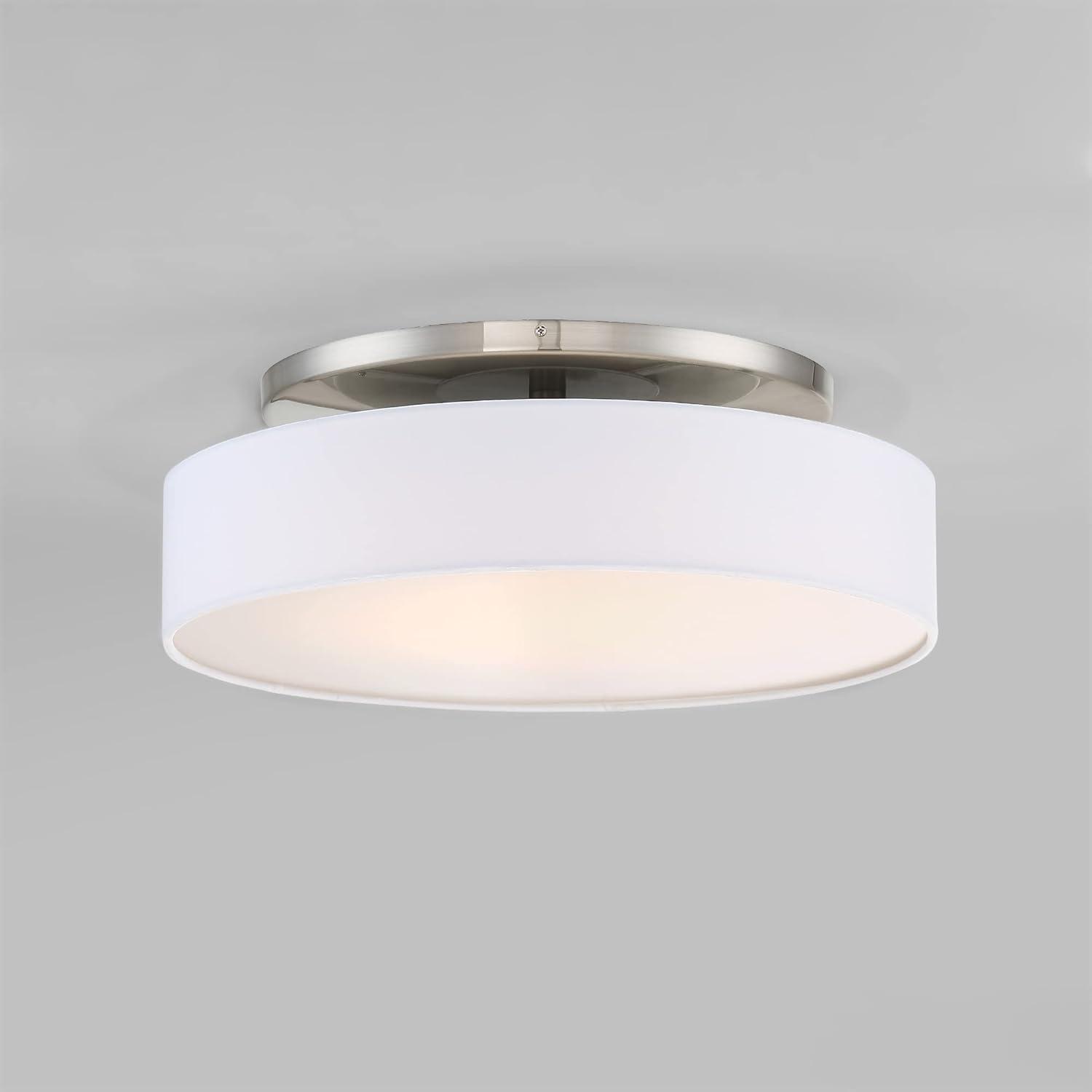 WAC Lighting Manhattan 20" LED 2700K Contemporary Aluminum Flush Mount in Nickel