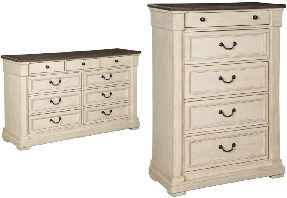 Bolanburg Dresser Antique White: 9-Drawer Storage, No Assembly - Signature Design by Ashley