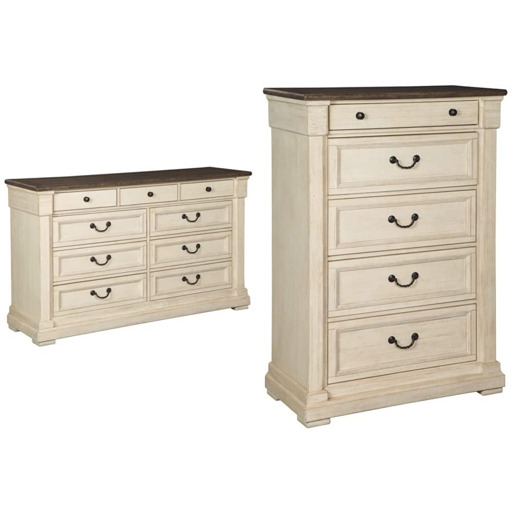 Bolanburg Dresser Antique White: 9-Drawer Storage, No Assembly - Signature Design by Ashley