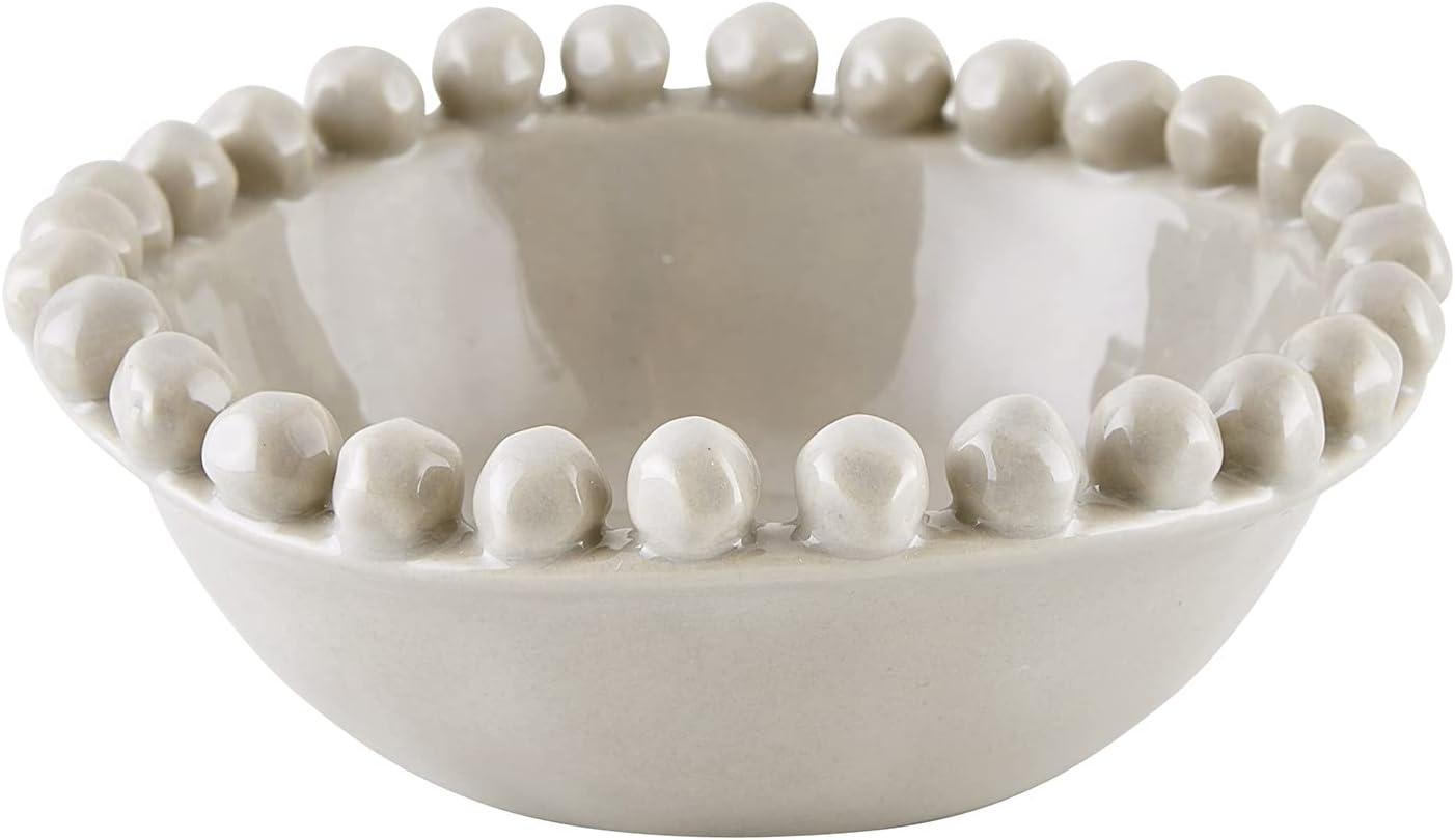 Santa Barbara Design Studio Table Sugar Beaded Ceramic Bowl, Small, Grey