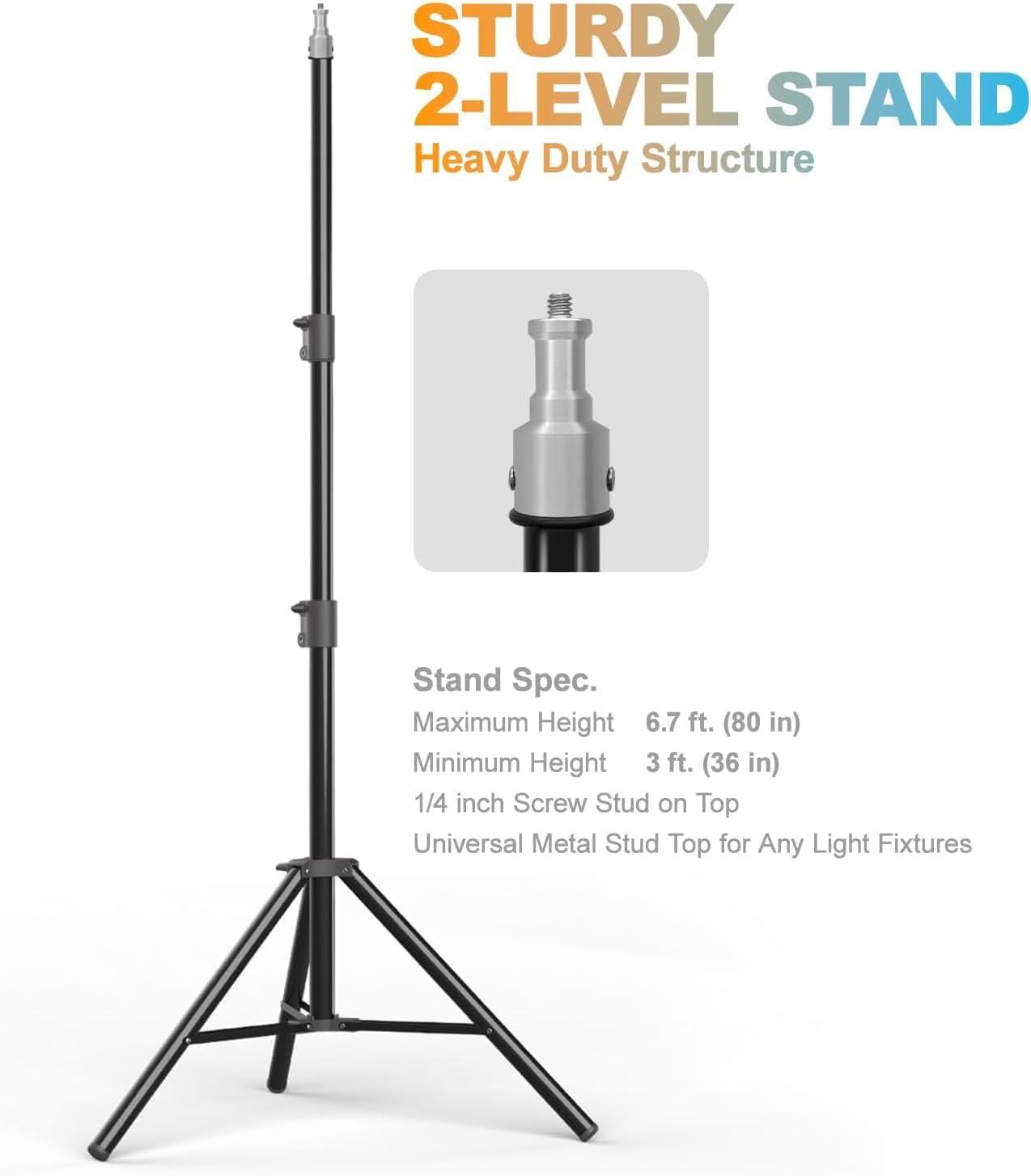 LimoStudio [2 Pack] LED Remote Control, 27 inch Octagon Diameter Softbox Continuous Lighting Kit, 3000K-6500K Adjustable Color Temperature, 7600 Lumen, 95>CRI, Soft Box Light Diffuser, AGG3039
