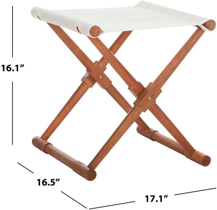 Breanne Patio Folding Stool (Set of 2) - Beige/Natural - Safavieh.