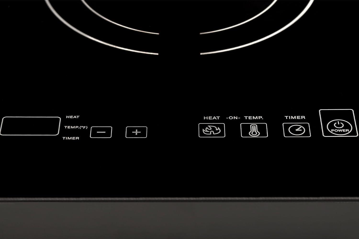 True Induction TI-1B Built-In UL858 Certified, 12-inch Single Induction Cooktop 1750W Glass-Ceramic Top