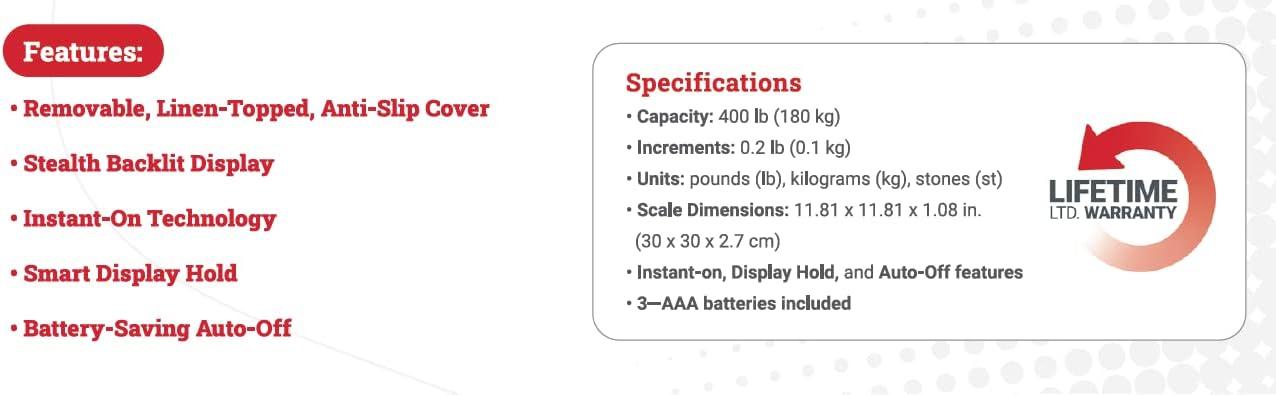 Escali ComfortStep Anti-Slip Bathroom Scale