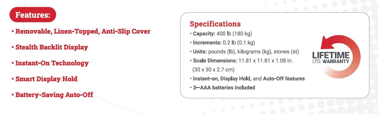 Escali ComfortStep Anti-Slip Bathroom Scale