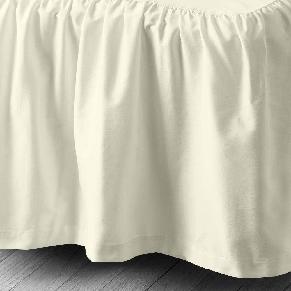 Ruffled Solid Bed Skirt 100% Cotton