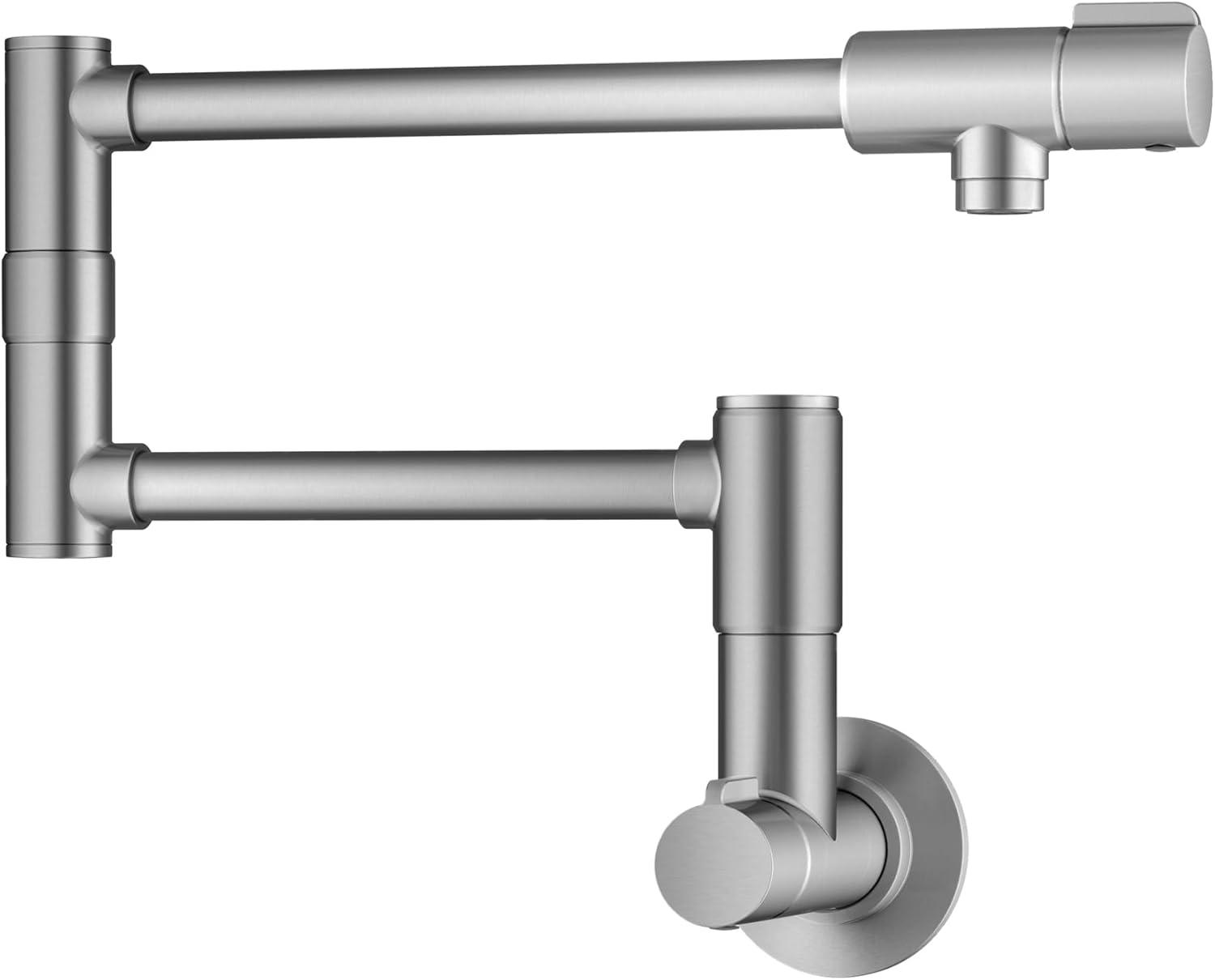 Bolden Stainless Steel Wall Mount Pot Filler Faucet with Retractable Arm