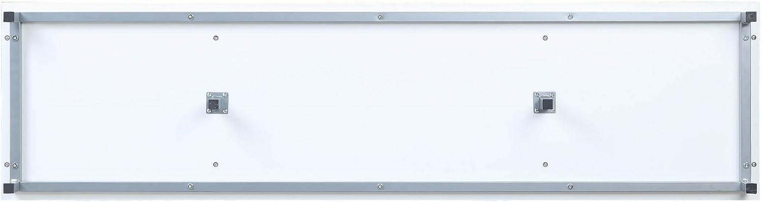Brighton TV Stand for TVs up to 56" White - Manhattan Comfort: Modern Media Console with Open Glass Shelves & Cable Management