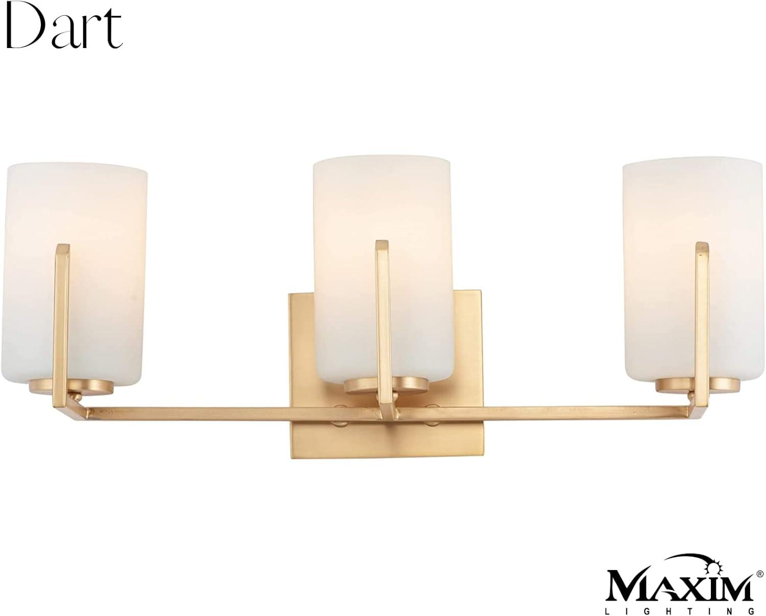 21283SWSBR-Maxim Lighting-Dart 3 Light Bath Vanity Approved for Damp Locations-Satin Brass Finish
