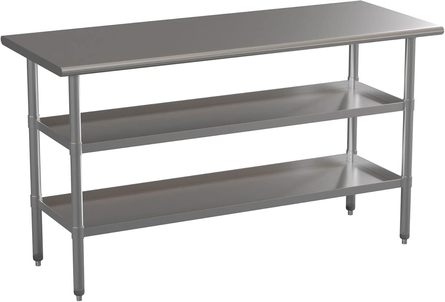 Woodford NSF Stainless Steel 18 Gauge Work Table with 2 Undershelves