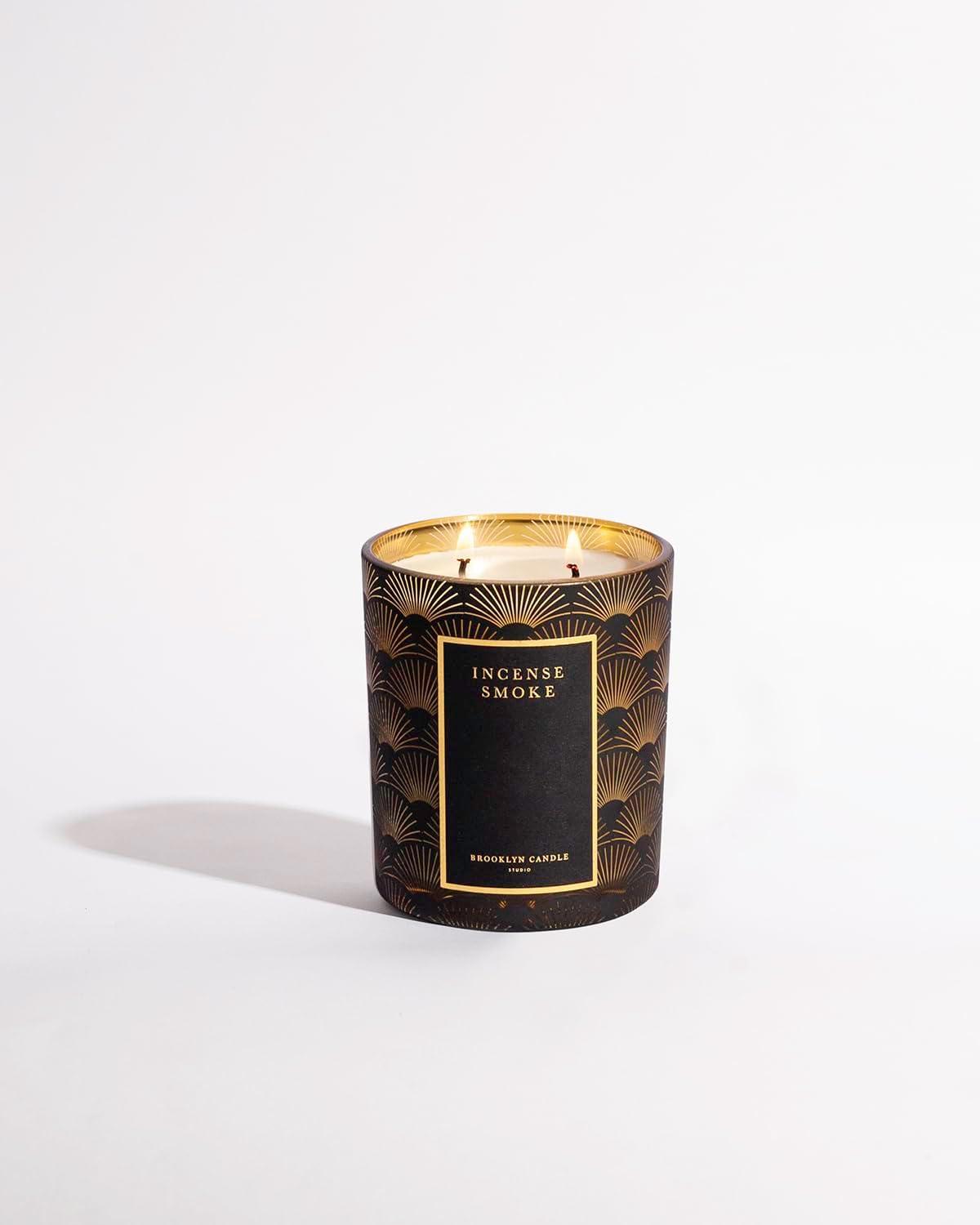 Black and Gold Art Deco Scented Soy Candle, 13oz