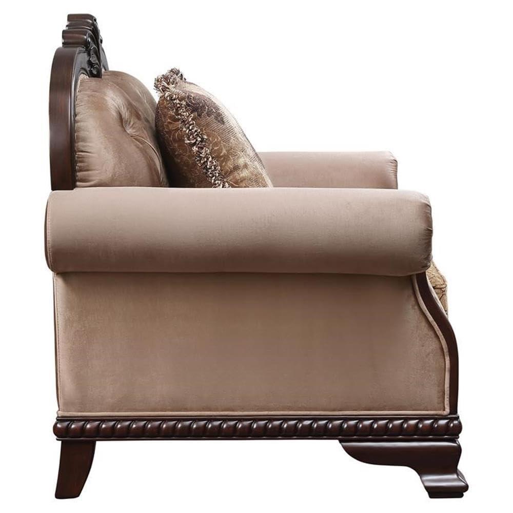 89" Chateau De Ville Sofa with Nailhead Trim & Wood Carving - Acme Furniture