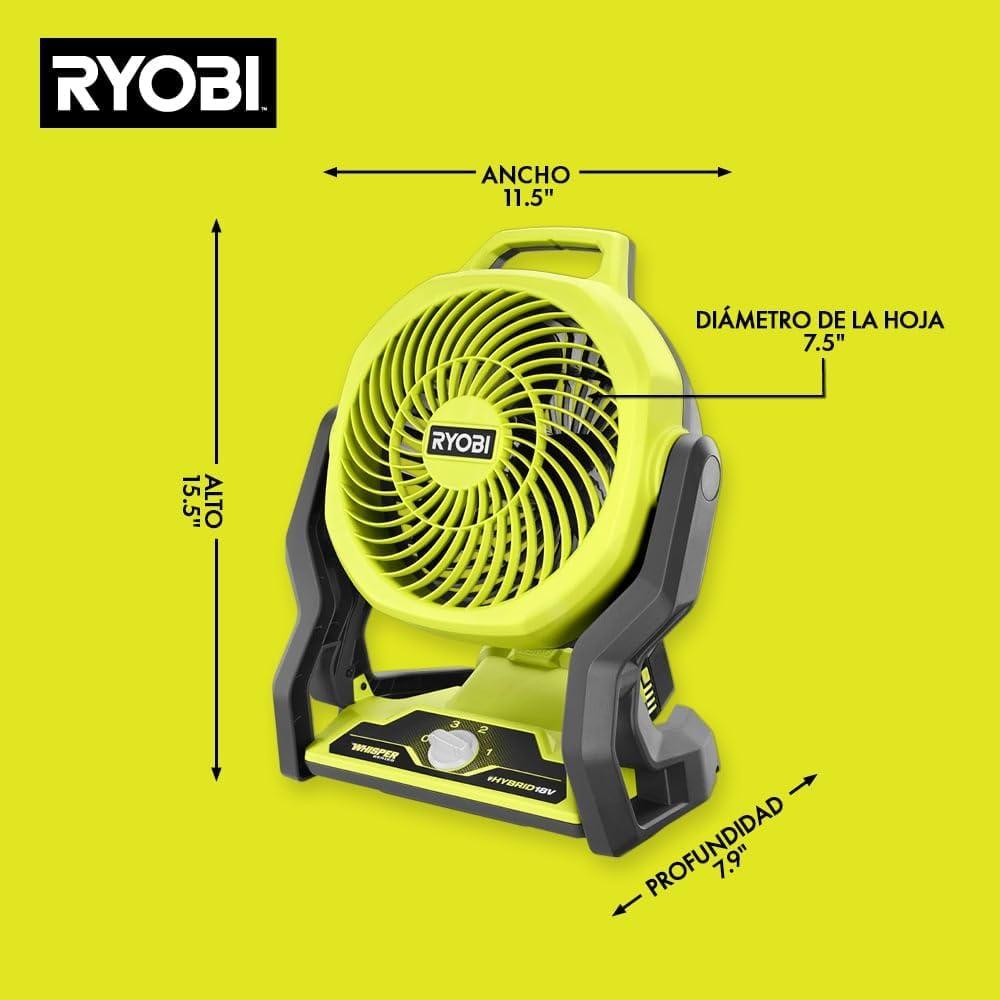 18V Cordless Hybrid WHISPER SERIES 7-1/2 in. Fan (Tool Only)